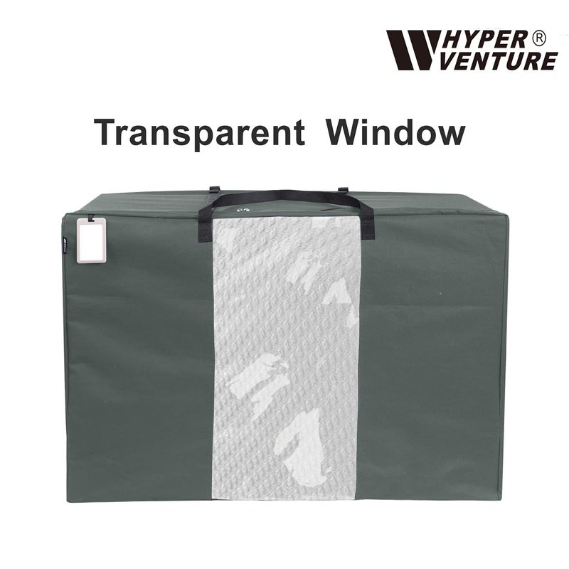 HYPER VENTURE Folding Mattress Storage Bag - Durable Carry Case Fits for Tri-Fold Up to 6 inches Queen Mattress, Grey - Image 4